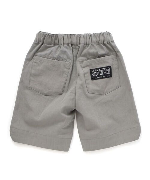 BeBe Petits Pois Vert / ベベ プチ ポワ ヴェール ショート・ハーフ・半端丈パンツ | フロントタック麻風ハーフパンツ(95~150cm) | 詳細8