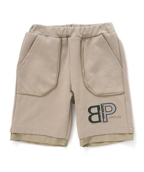 BeBe Petits Pois Vert / ベベ プチ ポワ ヴェール ショート・ハーフ・半端丈パンツ | 天竺xタフタ切替ショートパンツ(95~150cm) | 詳細5