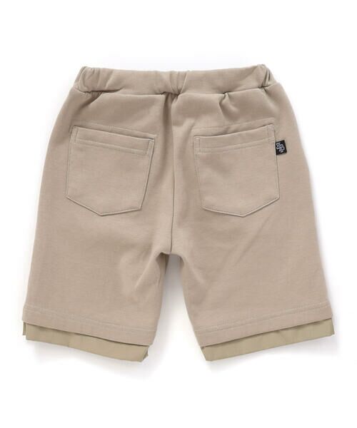 BeBe Petits Pois Vert / ベベ プチ ポワ ヴェール ショート・ハーフ・半端丈パンツ | 天竺xタフタ切替ショートパンツ(95~150cm) | 詳細6