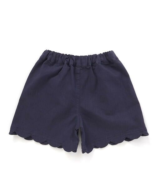 BeBe Petits Pois Vert / ベベ プチ ポワ ヴェール ショート・ハーフ・半端丈パンツ | 裾スカラップカラーデニムショートパンツ(95~160cm) | 詳細5