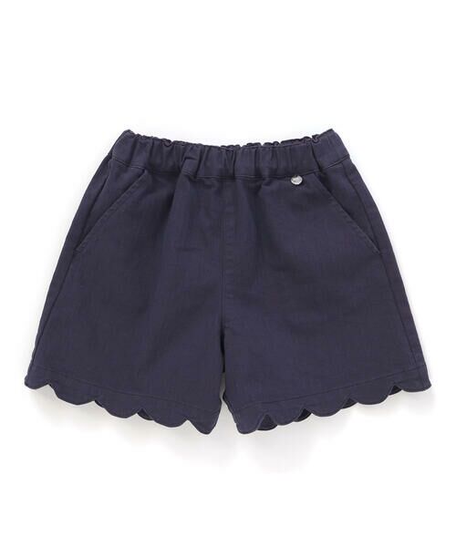 BeBe Petits Pois Vert / ベベ プチ ポワ ヴェール ショート・ハーフ・半端丈パンツ | 裾スカラップカラーデニムショートパンツ(95~160cm) | 詳細4