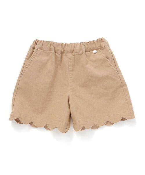 BeBe Petits Pois Vert / ベベ プチ ポワ ヴェール ショート・ハーフ・半端丈パンツ | 裾スカラップカラーデニムショートパンツ(95~160cm) | 詳細11