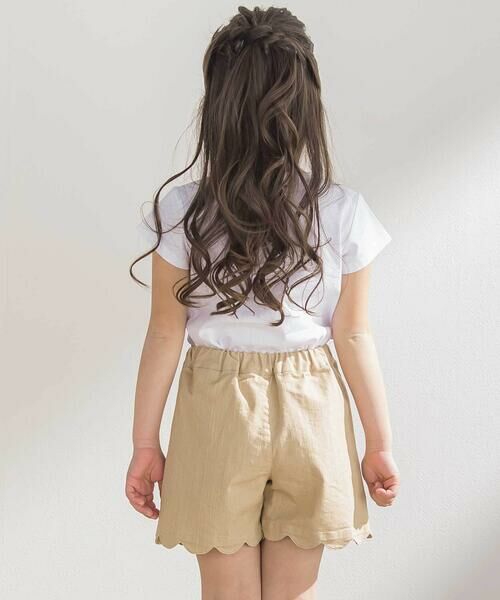 BeBe Petits Pois Vert / ベベ プチ ポワ ヴェール ショート・ハーフ・半端丈パンツ | 裾スカラップカラーデニムショートパンツ(95~160cm) | 詳細8