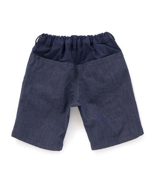 BeBe Petits Pois Vert / ベベ プチ ポワ ヴェール ショート・ハーフ・半端丈パンツ | デニム切り替えハーフパンツ(95~160cm) | 詳細7