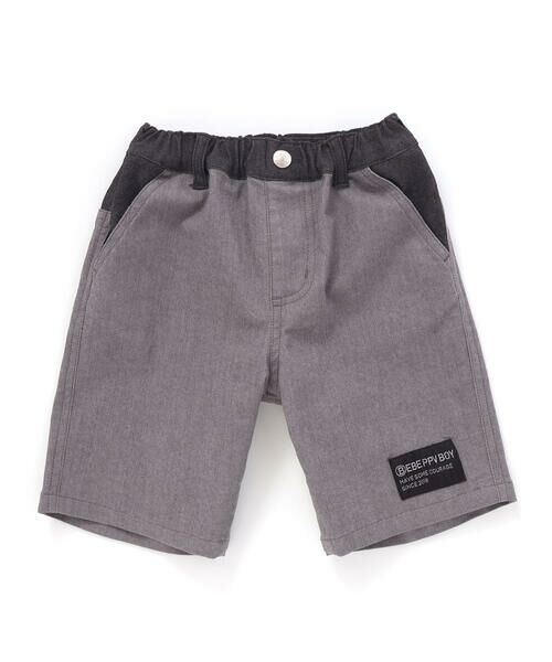 BeBe Petits Pois Vert / ベベ プチ ポワ ヴェール ショート・ハーフ・半端丈パンツ | デニム切り替えハーフパンツ(95~160cm) | 詳細10