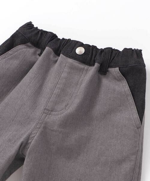 BeBe Petits Pois Vert / ベベ プチ ポワ ヴェール ショート・ハーフ・半端丈パンツ | デニム切り替えハーフパンツ(95~160cm) | 詳細12