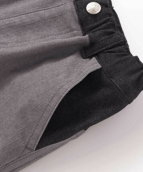 BeBe Petits Pois Vert / ベベ プチ ポワ ヴェール ショート・ハーフ・半端丈パンツ | デニム切り替えハーフパンツ(95~160cm) | 詳細13