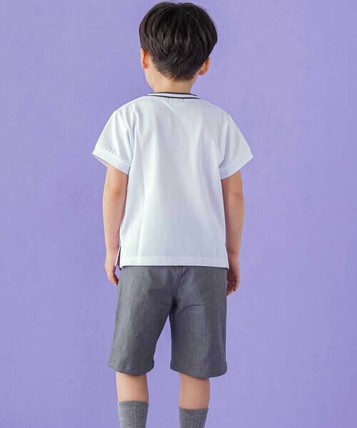 BeBe Petits Pois Vert / ベベ プチ ポワ ヴェール ショート・ハーフ・半端丈パンツ | デニム切り替えハーフパンツ(95~160cm) | 詳細9