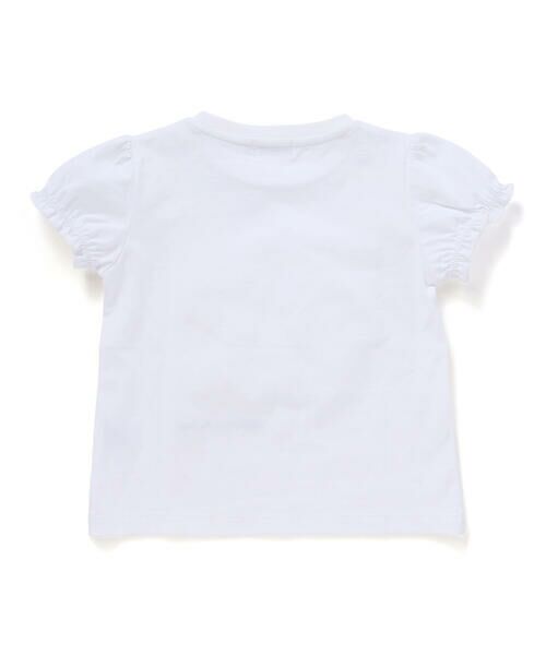 BeBe Petits Pois Vert / ベベ プチ ポワ ヴェール Tシャツ | オーガンジー花モチーフパフスリーブTシャツ(95~160cm) | 詳細5