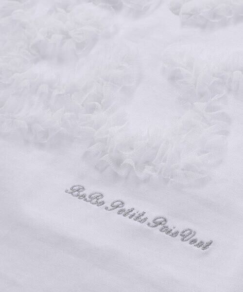BeBe Petits Pois Vert / ベベ プチ ポワ ヴェール Tシャツ | オーガンジー花モチーフパフスリーブTシャツ(95~160cm) | 詳細9