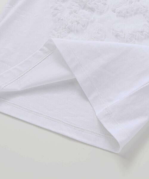 BeBe Petits Pois Vert / ベベ プチ ポワ ヴェール Tシャツ | オーガンジー花モチーフパフスリーブTシャツ(95~160cm) | 詳細10