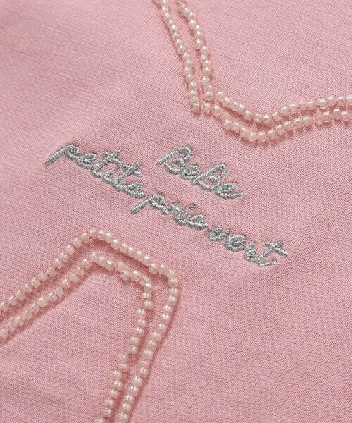 BeBe Petits Pois Vert / ベベ プチ ポワ ヴェール Tシャツ | リボンモチーフ天竺Tシャツ(95~150cm) | 詳細13