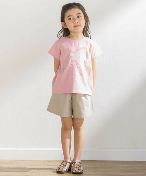 BeBe Petits Pois Vert / ベベ プチ ポワ ヴェール Tシャツ | リボンモチーフ天竺Tシャツ(95~150cm) | 詳細5