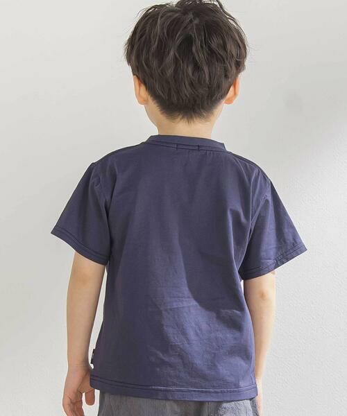 BeBe Petits Pois Vert / ベベ プチ ポワ ヴェール Tシャツ | サガラ刺しゅうロゴ天竺Tシャツ(95~150cm) | 詳細3