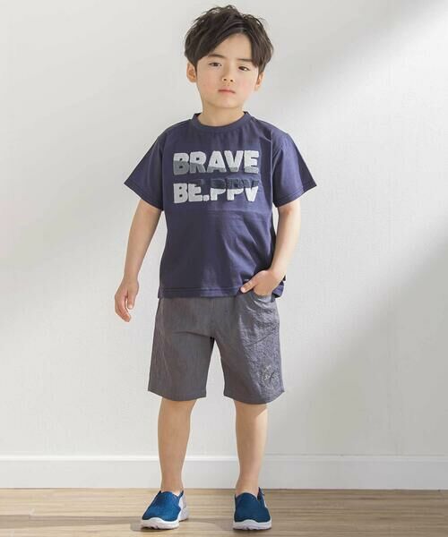 BeBe Petits Pois Vert / ベベ プチ ポワ ヴェール Tシャツ | サガラ刺しゅうロゴ天竺Tシャツ(95~150cm) | 詳細5