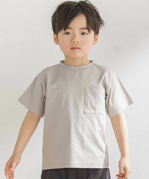 BeBe Petits Pois Vert / ベベ プチ ポワ ヴェール Tシャツ | パッチワークロゴ天竺Tシャツ(95~160cm) | 詳細11