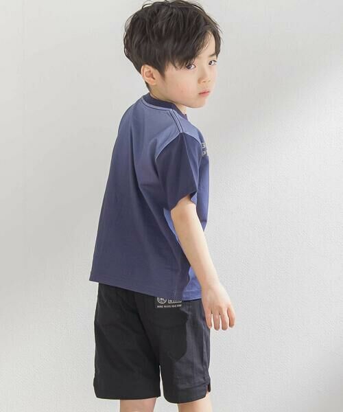 BeBe Petits Pois Vert / ベベ プチ ポワ ヴェール Tシャツ | メッセージプリント切り替え天竺Tシャツ(95~150cm) | 詳細2