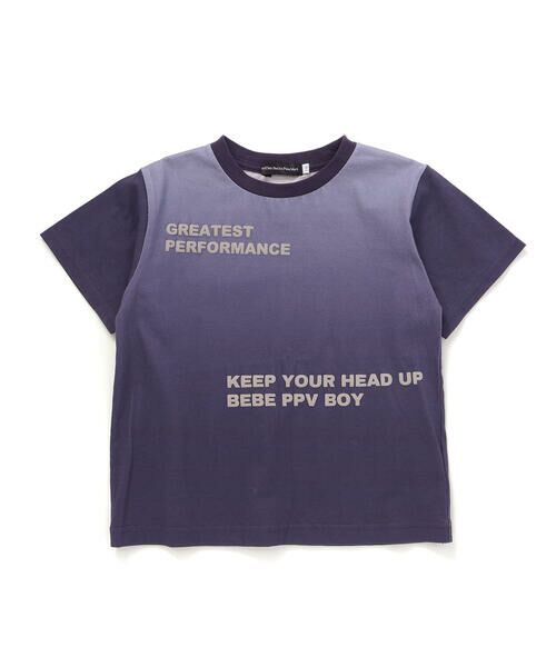 BeBe Petits Pois Vert / ベベ プチ ポワ ヴェール Tシャツ | メッセージプリント切り替え天竺Tシャツ(95~150cm) | 詳細4