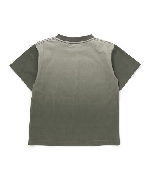 BeBe Petits Pois Vert / ベベ プチ ポワ ヴェール Tシャツ | メッセージプリント切り替え天竺Tシャツ(95~150cm) | 詳細11