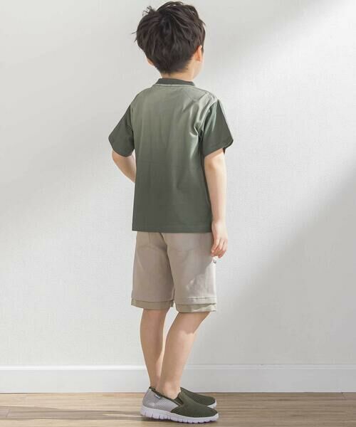 BeBe Petits Pois Vert / ベベ プチ ポワ ヴェール Tシャツ | メッセージプリント切り替え天竺Tシャツ(95~150cm) | 詳細7