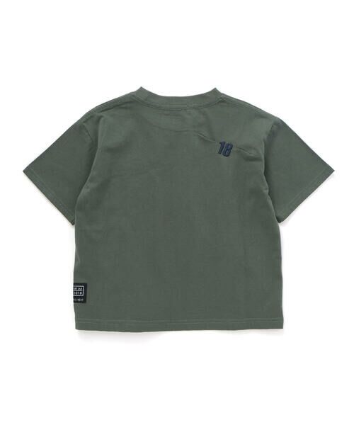 BeBe Petits Pois Vert / ベベ プチ ポワ ヴェール Tシャツ | 文字刺しゅうタック入りTシャツ(95~150cm) | 詳細2