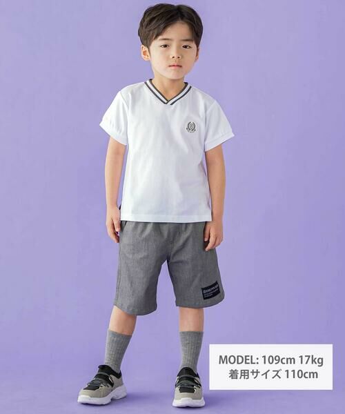 BeBe Petits Pois Vert / ベベ プチ ポワ ヴェール Tシャツ | ラインポイントカノコトップス(95~150cm) | 詳細1