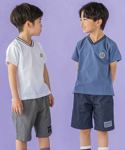 BeBe Petits Pois Vert / ベベ プチ ポワ ヴェール Tシャツ | ラインポイントカノコトップス(95~150cm) | 詳細3