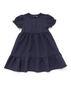 BeBe Petits Pois Vert / ベベ プチ ポワ ヴェール ミニ丈・ひざ丈ワンピース | 【店舗限定】パフスリーブティアードワンピース(95~150cm)