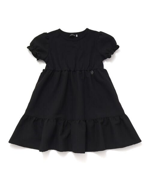 BeBe Petits Pois Vert / ベベ プチ ポワ ヴェール ミニ丈・ひざ丈ワンピース | 【店舗限定】パフスリーブティアードワンピース(95~150cm) | 詳細5
