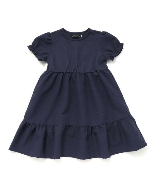 BeBe Petits Pois Vert / ベベ プチ ポワ ヴェール ミニ丈・ひざ丈ワンピース | 【店舗限定】パフスリーブティアードワンピース(95~150cm) | 詳細7