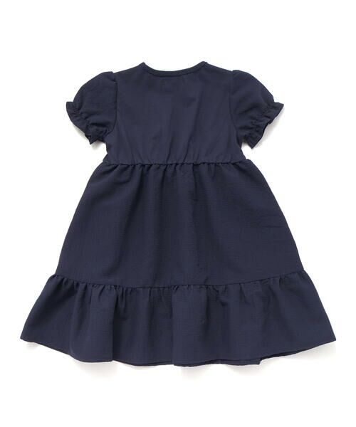 BeBe Petits Pois Vert / ベベ プチ ポワ ヴェール ミニ丈・ひざ丈ワンピース | 【店舗限定】パフスリーブティアードワンピース(95~150cm) | 詳細8