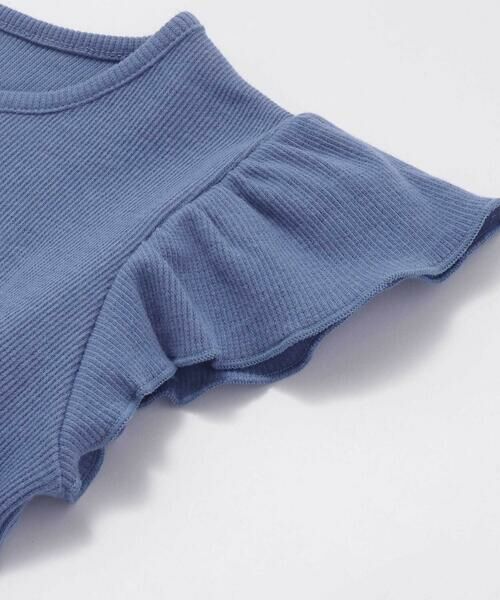 BeBe Petits Pois Vert / ベベ プチ ポワ ヴェール ミニ丈・ひざ丈ワンピース | 【店舗限定】袖フリルドッキングワンピース(95~150cm) | 詳細10