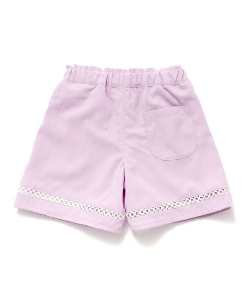 BeBe Petits Pois Vert / ベベ プチ ポワ ヴェール セットアップ | 【店舗限定】切り替えレースブラウス＋ショートパンツセットアップ(95~150cm) | 詳細11