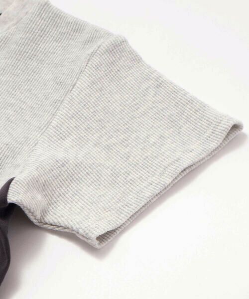 BeBe Petits Pois Vert / ベベ プチ ポワ ヴェール セットアップ | 【店舗限定】ワッフル×天竺ワッペン半袖Tシャツ＋ショートパンツセットアップ(95~150cm) | 詳細9