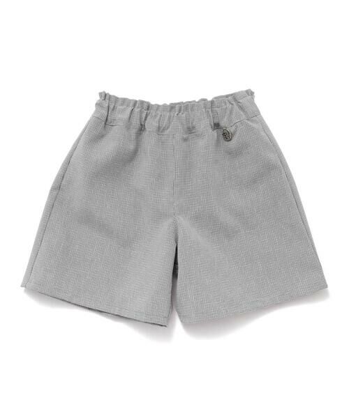 BeBe Petits Pois Vert / ベベ プチ ポワ ヴェール ショート・ハーフ・半端丈パンツ | 【店舗限定】千鳥格子スカラップポケットショートパンツ(95~160cm) | 詳細6