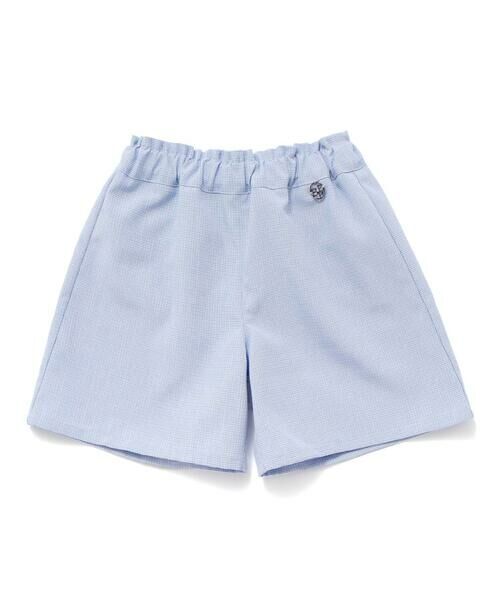 BeBe Petits Pois Vert/ベベ プチ ポワ ヴェール 【店舗限定】千鳥格子スカラップポケットショートパンツ(95~160cm) ブルー系 100cm BeBe Petits Pois Vert/ベベ プチ ポワ ヴェール 【店舗限定】千鳥格子スカラップポケットショートパンツ(95~160cm) ブルー系 100cm