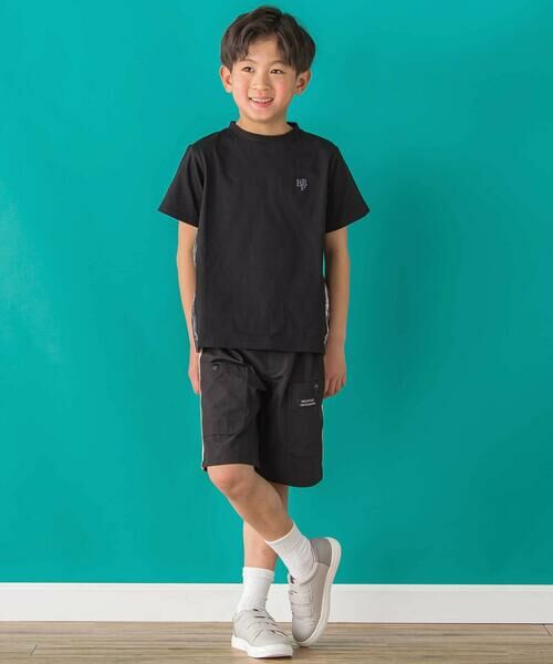 BeBe Petits Pois Vert / ベベ プチ ポワ ヴェール ショート・ハーフ・半端丈パンツ | 【店舗限定】【速乾】タフタサイドラインハーフパンツ(95~150cm) | 詳細1