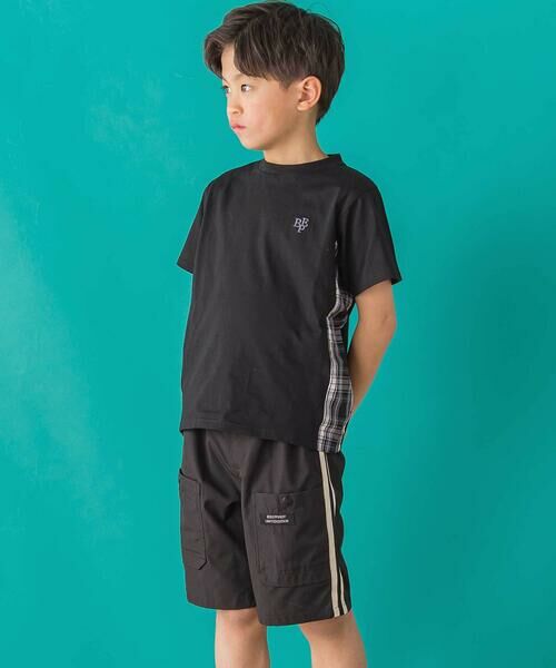 BeBe Petits Pois Vert / ベベ プチ ポワ ヴェール ショート・ハーフ・半端丈パンツ | 【店舗限定】【速乾】タフタサイドラインハーフパンツ(95~150cm) | 詳細3