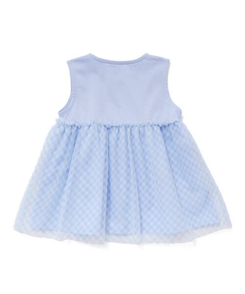 BeBe Petits Pois Vert / ベベ プチ ポワ ヴェール Tシャツ | 【店舗限定】切り替えギンガムチュールノースリーブ(95~150cm) | 詳細6