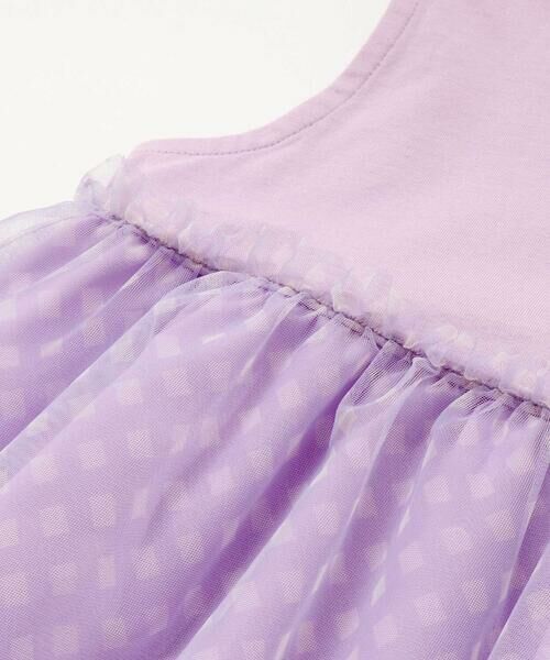 BeBe Petits Pois Vert / ベベ プチ ポワ ヴェール Tシャツ | 【店舗限定】切り替えギンガムチュールノースリーブ(95~150cm) | 詳細12