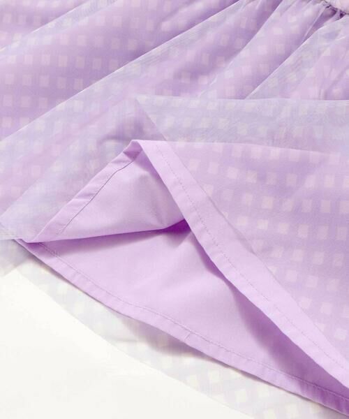 BeBe Petits Pois Vert / ベベ プチ ポワ ヴェール Tシャツ | 【店舗限定】切り替えギンガムチュールノースリーブ(95~150cm) | 詳細14