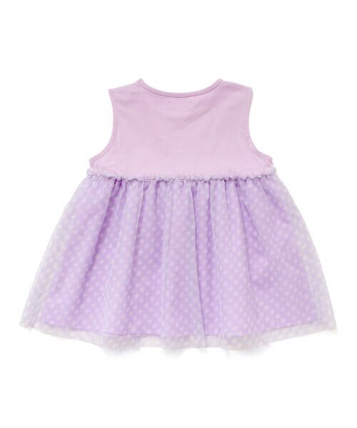 BeBe Petits Pois Vert / ベベ プチ ポワ ヴェール Tシャツ | 【店舗限定】切り替えギンガムチュールノースリーブ(95~150cm) | 詳細8