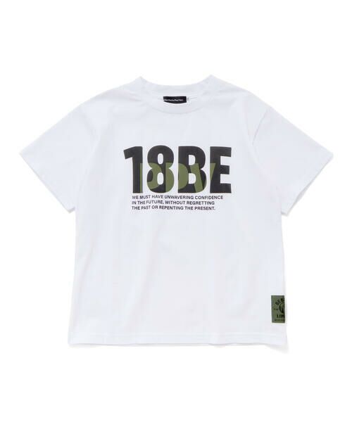 BeBe Petits Pois Vert / ベベ プチ ポワ ヴェール Tシャツ | 【店舗限定】立体ロゴプリント天竺半袖Tシャツ(95~160cm) | 詳細4