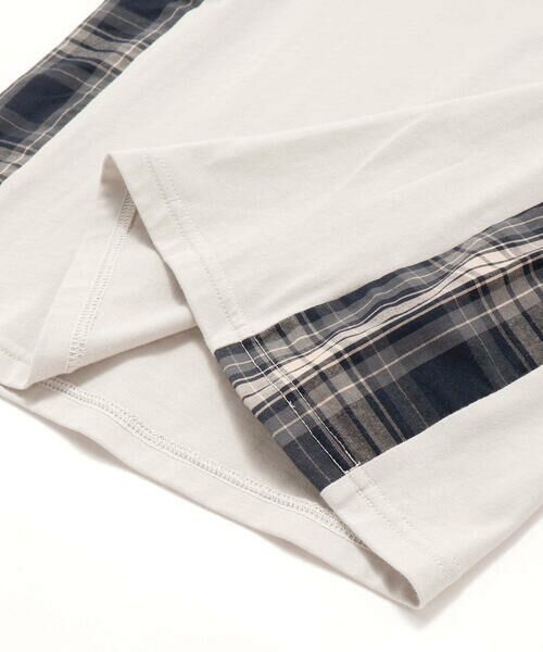 BeBe Petits Pois Vert / ベベ プチ ポワ ヴェール Tシャツ | 【店舗限定】チェック切り替えロゴ刺しゅう天竺Tシャツ(95~150cm) | 詳細16