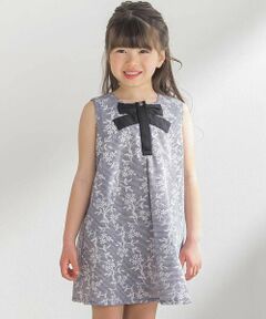 BeBe Petits Pois Vert / ベベ プチ ポワ ヴェール ミニ丈・ひざ丈ワンピース | ギンガムチェック花柄プリントワンピース(95~150cm)