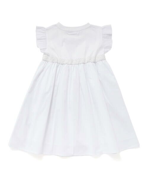 BeBe Petits Pois Vert / ベベ プチ ポワ ヴェール ミニ丈・ひざ丈ワンピース | 袖フリルエンブレム刺しゅうワンピース(95~150cm) | 詳細6