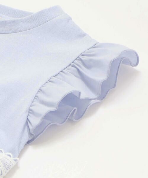 BeBe Petits Pois Vert / ベベ プチ ポワ ヴェール ミニ丈・ひざ丈ワンピース | 袖フリルエンブレム刺しゅうワンピース(95~150cm) | 詳細13