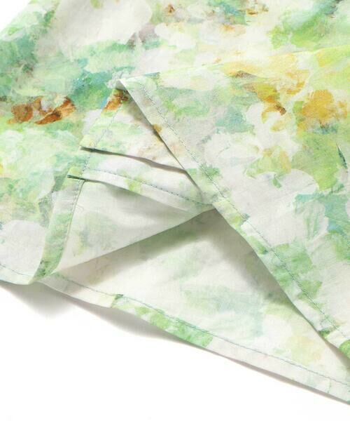 BeBe Petits Pois Vert / ベベ プチ ポワ ヴェール シャツ・ブラウス | 花柄フリルブラウス+キュロットパンツセットアップ(95~150cm) | 詳細14