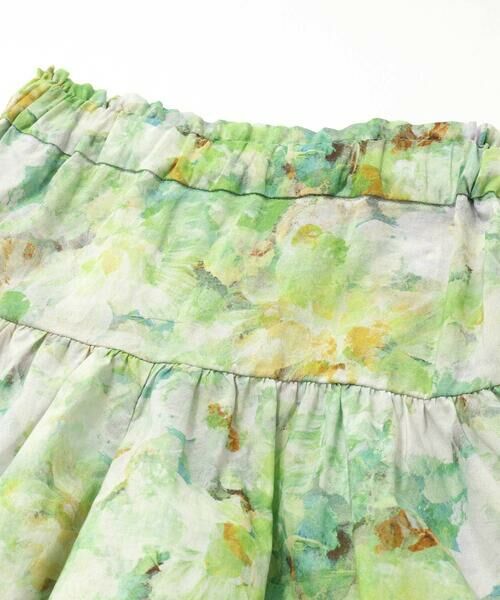 BeBe Petits Pois Vert / ベベ プチ ポワ ヴェール シャツ・ブラウス | 花柄フリルブラウス+キュロットパンツセットアップ(95~150cm) | 詳細15