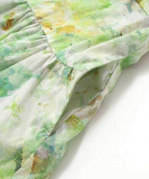 BeBe Petits Pois Vert / ベベ プチ ポワ ヴェール シャツ・ブラウス | 花柄フリルブラウス+キュロットパンツセットアップ(95~150cm) | 詳細16